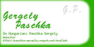 gergely paschka business card